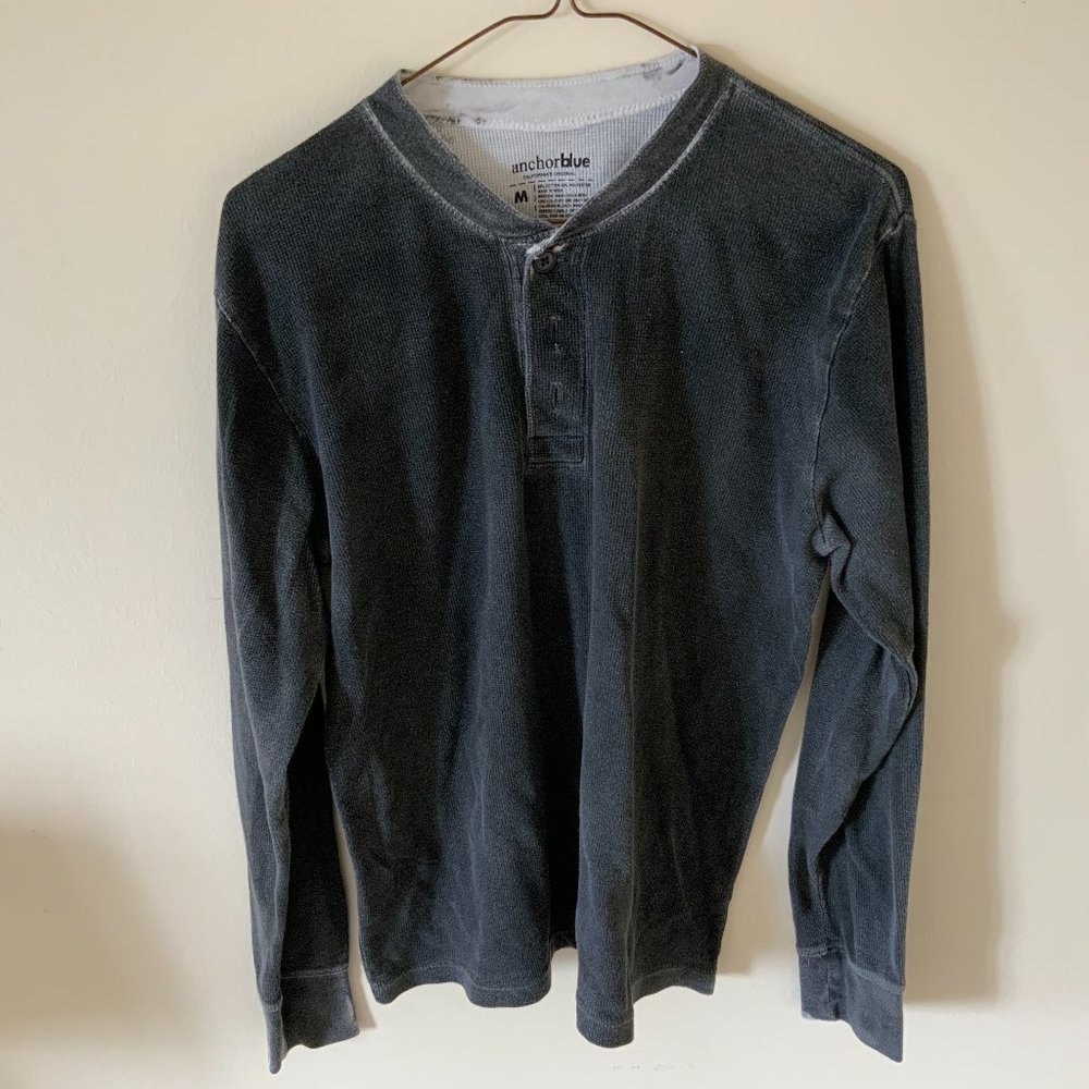 Anchor Blue Men's Dark Gray Henley M